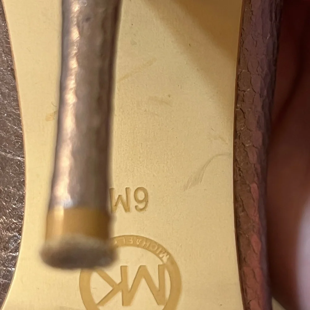 Michael Kors Rose Gold Embossed Heels Size 6M